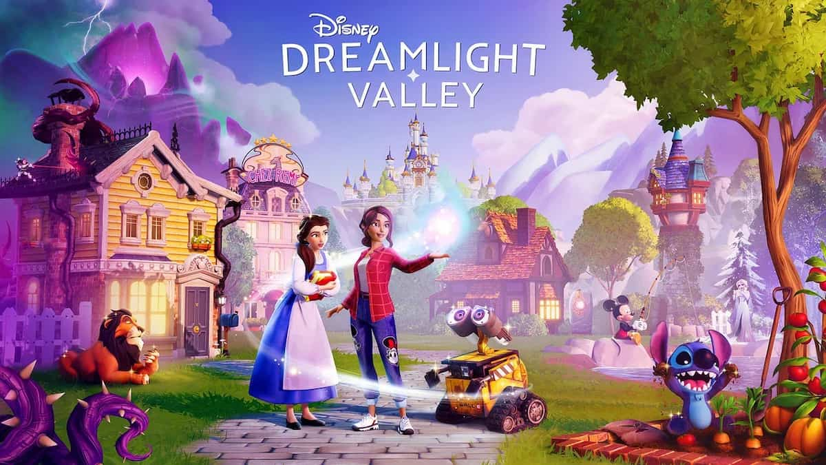 Two princesses in Disney Dreamlight Valley exploring